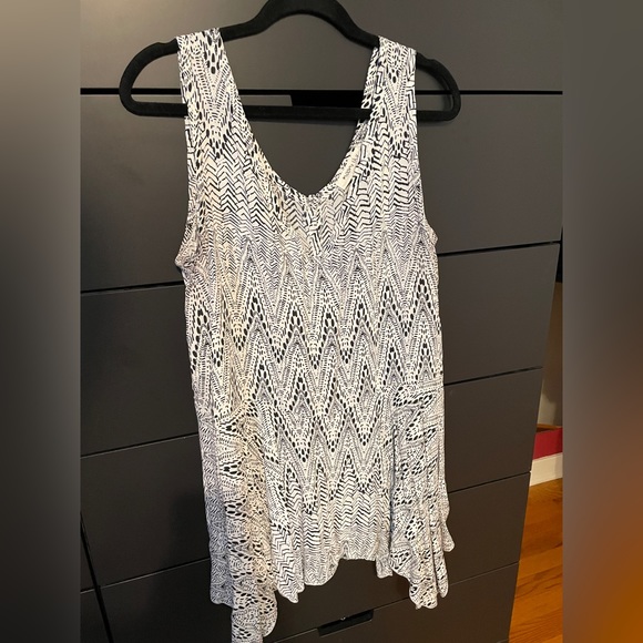 Moon & Sky, Geometric tunic, black/white, L - Picture 4 of 4